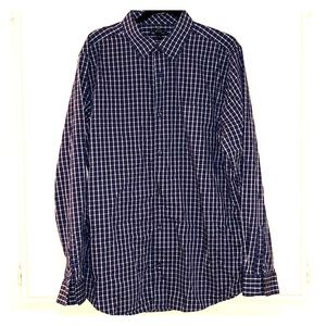 Checker Long sleeve button up dress shirt